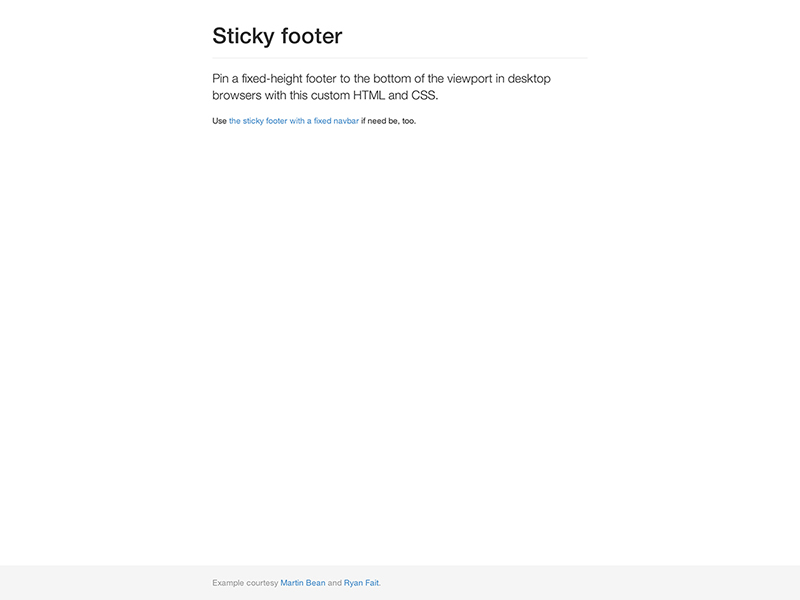 Sticky footer voorbeeld