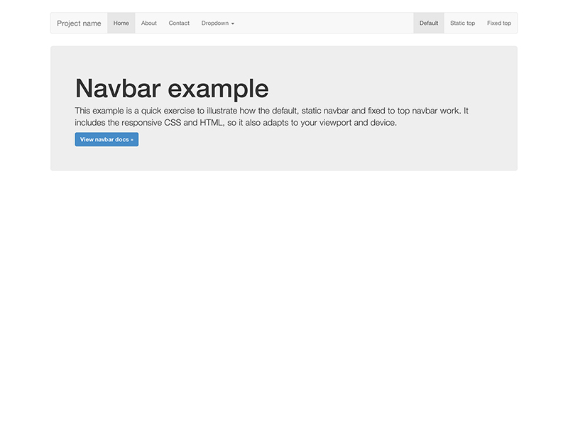 Прыклад Navbar