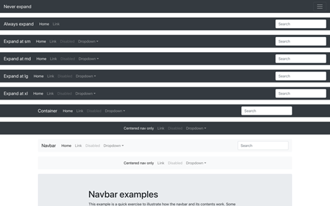 Navbar screenshot