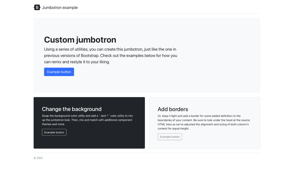 Examples Bootstrap v5.2 in English
